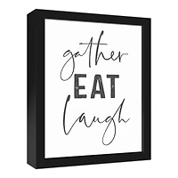 Gather Laugh 11" x 14" Black Framed Canvas