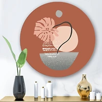 Designart - Tropical Palm Leaf & Abstract Geometry Shapes IV