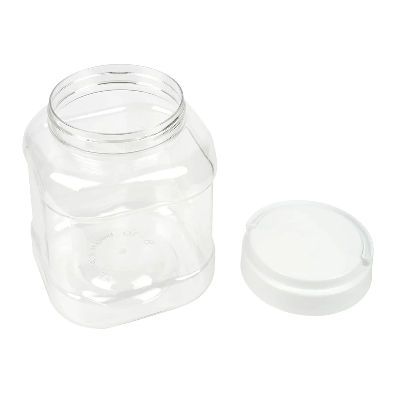 Clear Plastic Jar with Handle by Bead Landing