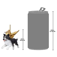 Design Toscano Honor the Pooch Border Collie Holiday Dog Angel Ornament Collection