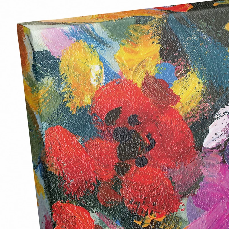 Lemon & Floral Vase Canvas Wall Art