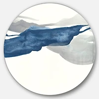 Designart - Gouache Sapphire on Gray II