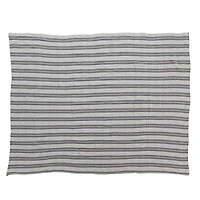 Hello Honey® 60" Cream & Charcoal Plaid Cotton Two-Sided Double Cloth Tablecloth