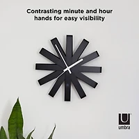 Umbra 12" Black Ribbon Round Wall Clock