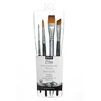 Princeton™ Elite Synthetic Kolinsky Sable 4 Piece Brush Set