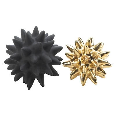 Nikki Chu Storico Black and Gold Spike Sculptures