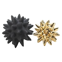 Nikki Chu Storico Black and Gold Spike Sculptures