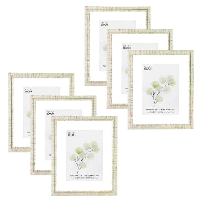 6 Pack: White 8" x 10" Wooden Float Frame by Studio Décor®