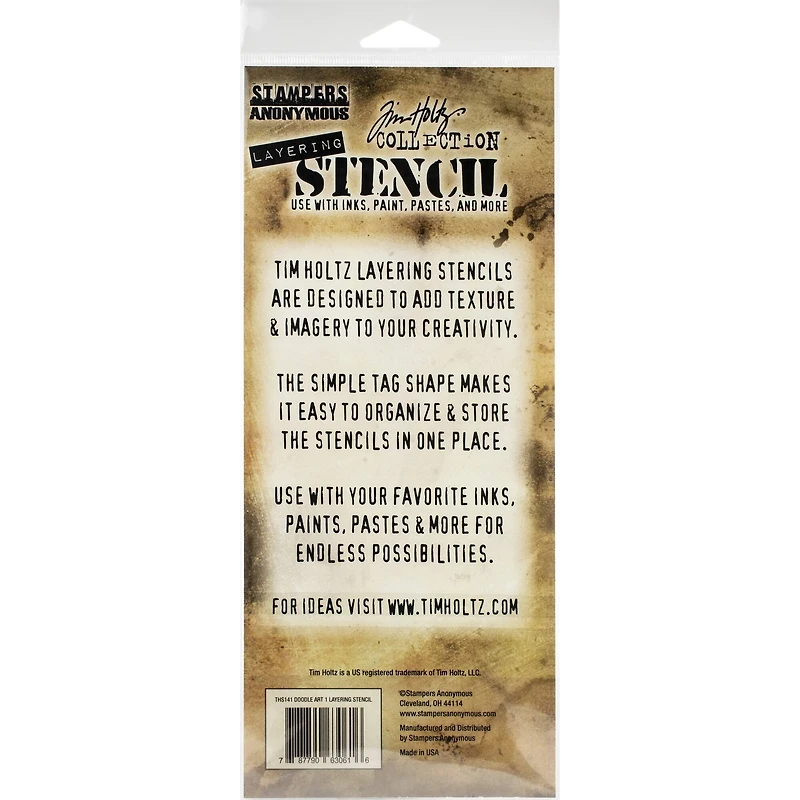 Stampers Anonymous Tim Holtz® Doodle Art Layered Stencil