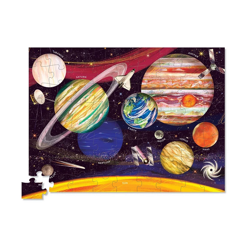 Solar System Round Box Puzzle: 72 Pcs