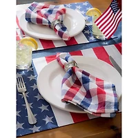 DII® Red & Blue Check Cloth Dinner Napkins, 6ct.