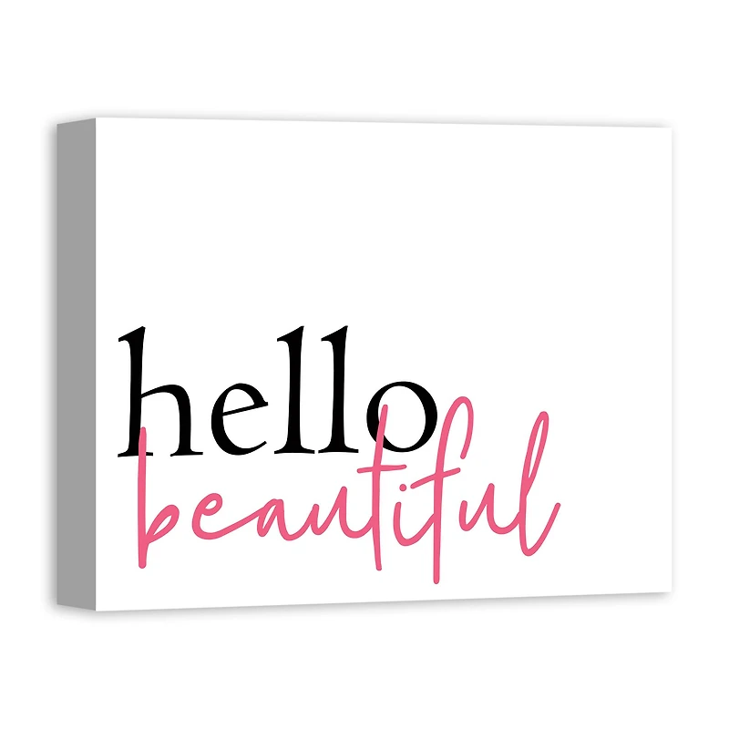 Hello Beautiful Canvas Wall Art