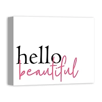 Hello Beautiful Canvas Wall Art