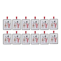 12ct. Snowman & Deer Ornament