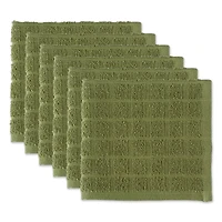 DII® Solid Windowpane Terry Dishcloth Set