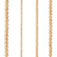 12 Packs: 4 ct. (48 total) Champagne Faceted Glass Round Beads by Bead Landing™