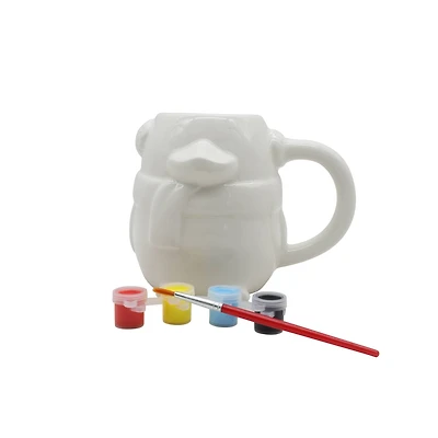 5.5" Penguin Color Your Own Ceramic Mug Kit by Creatology™