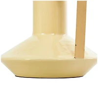 CosmoLiving by Cosmopolitan Yellow Metal Abstract Enameled Vase with Gold Handle Set