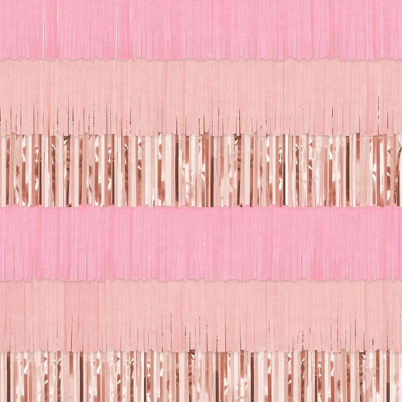 72" Pink Fringe Backdrop by Celebrate It™
