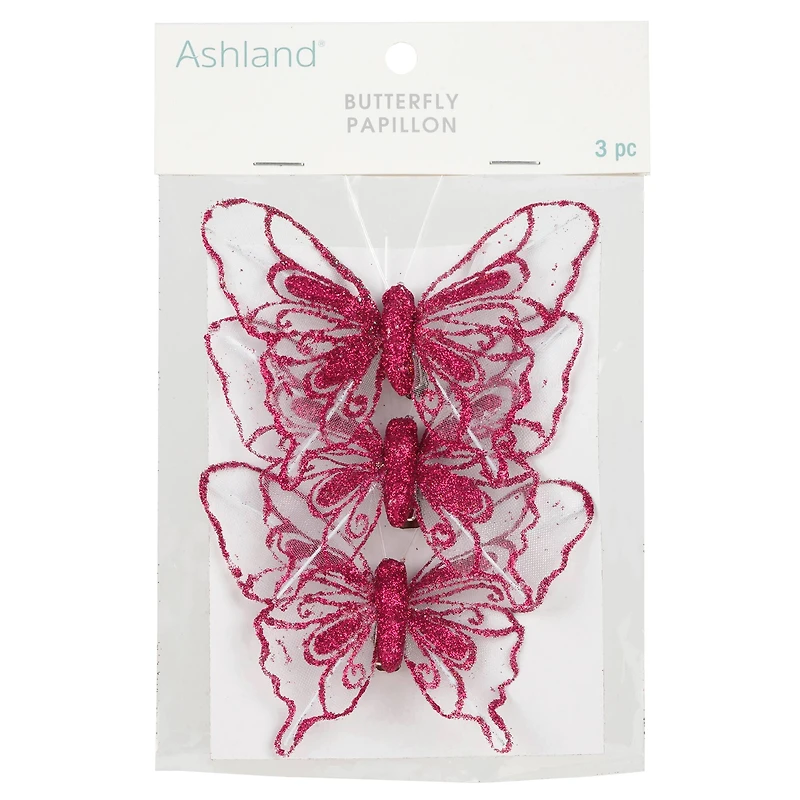 Glitter Butterfly Embellishments