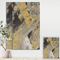 Designart - Marble Gold and Black