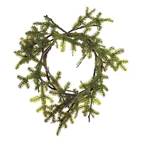 24" Glittered Spruce Pine Wreath