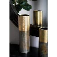 The Novogratz 14" Brown Aluminum Rustic Vase