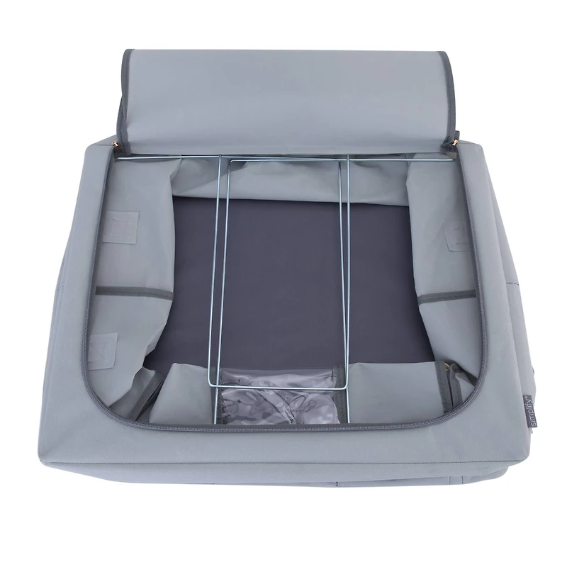 Simplify Gray Collapsible Storage Box with Handles