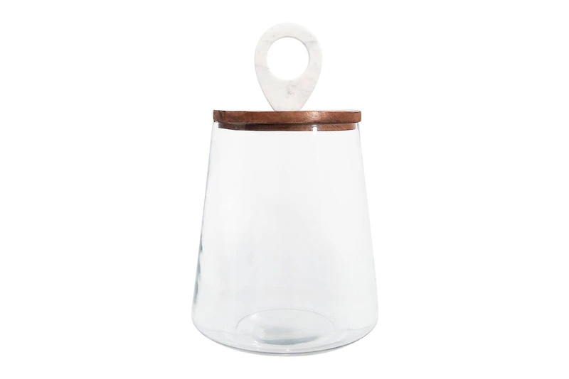 Hello Honey® 15" Round Clear Glass Jar with Lid