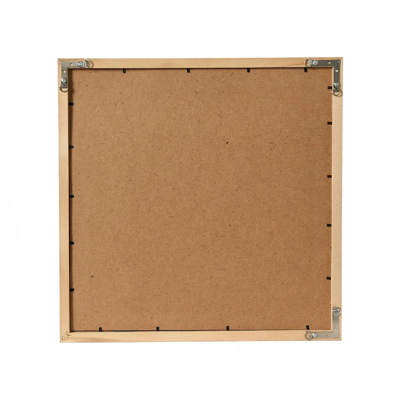 Hello Honey® 18" Square Tufted Abstract Embroidery in Wood Frame