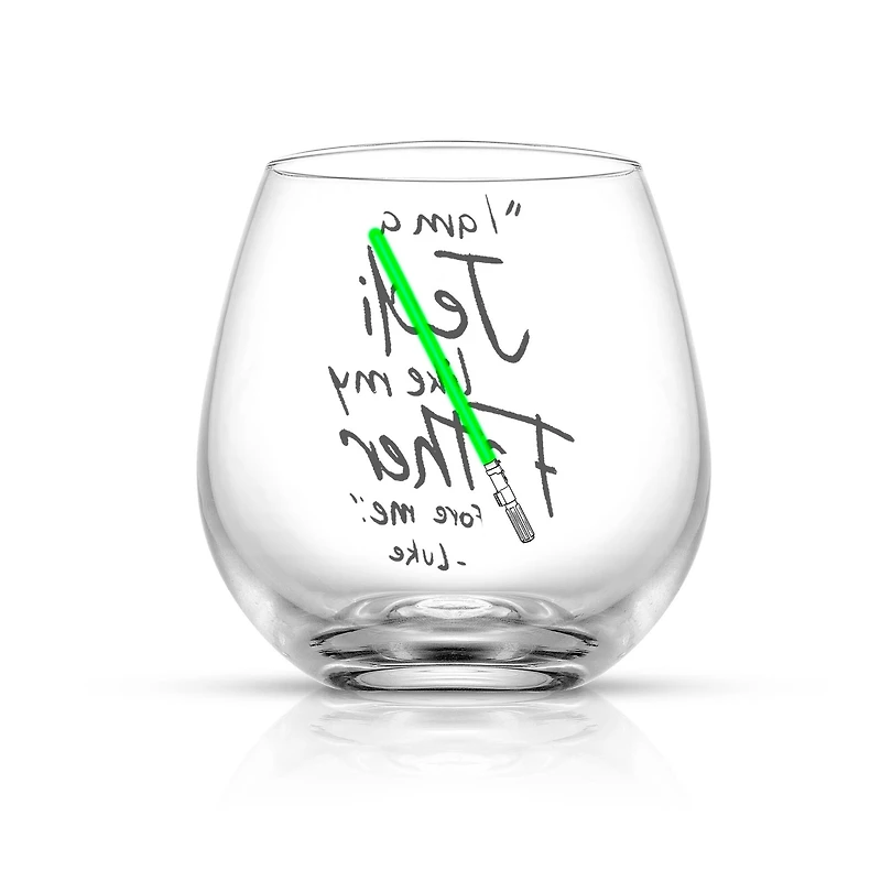 JoyJolt® Star Wars™ 15oz. New Hope Luke Skywalker Green Lightsaber Stemless Drinking Glass, 2ct.