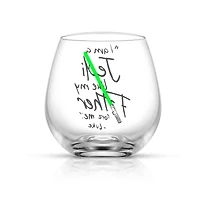 JoyJolt® Star Wars™ 15oz. New Hope Luke Skywalker Green Lightsaber Stemless Drinking Glass, 2ct.