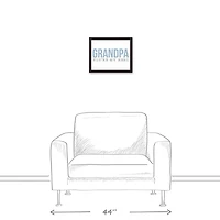 Hero Grandpa Black Framed Canvas