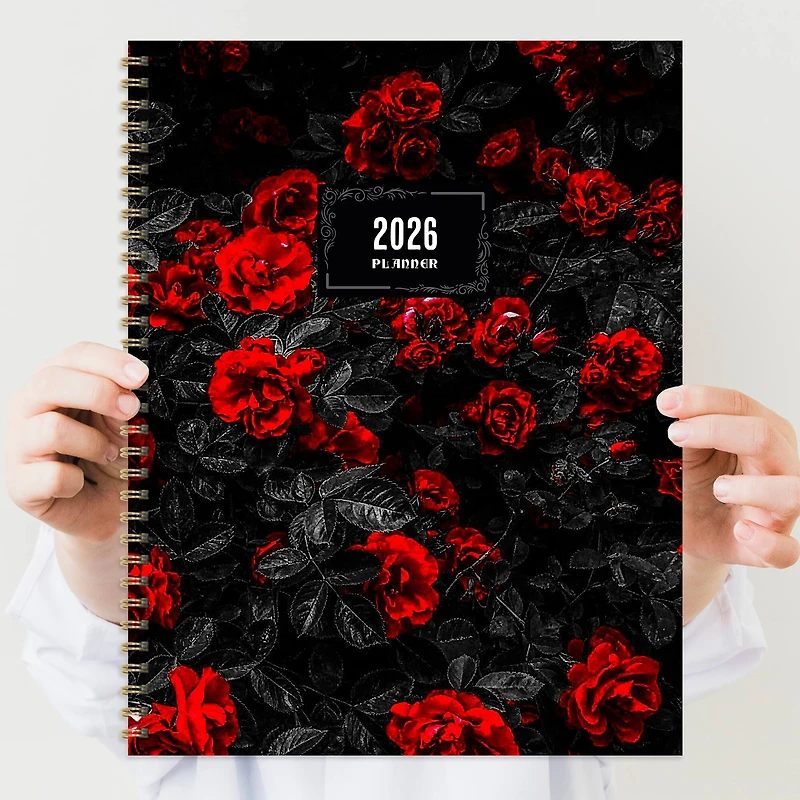 2026 Red Roses Large Weekly Monthly Planner