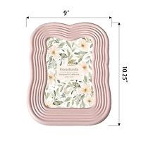 Flora Bunda® 5" x 7" Matte Pink Curves Ceramic Frame