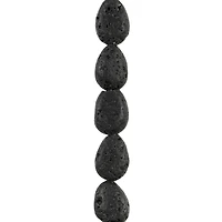 Black Lava Teardrop Beads, 13mm by Bead Landing™