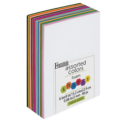Essentials by Leisure Arts Foam Sheet Value Pack, 40ct.