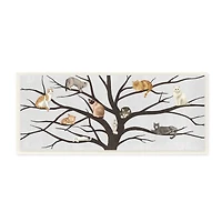 Stupell Industries Cats In The Tree Animal Pet Black Grey Painting, 7" x 17"