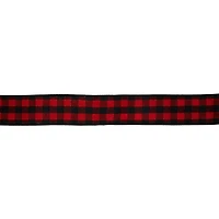1.5" x 30ft. Red & Black Buffalo Check Wired Ribbon by Celebrate It®