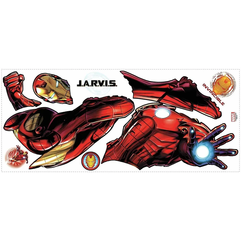 RoomMates Iron Man Peel & Stick Giant Decals with Glow