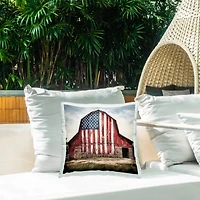 Stupell Industries Americana Barn View Outdoor Printed Pillow