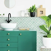 RoomMates Aqua Scallop Peel & Stick Backsplash StickTiles®