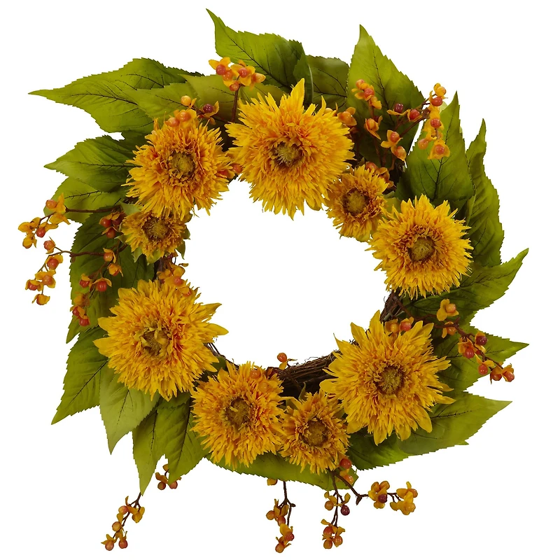 22'' Golden Sunflower Wreath