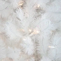 7.5ft. Pre-Lit White Alaskan Pine Artificial Christmas Tree, Warm White LED Lights
