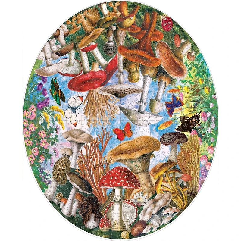 eeBoo Mushrooms & Butterflies 500 Piece Puzzle