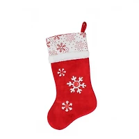 20.5" Button Snowflake Christmas Stocking