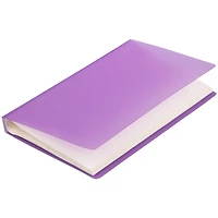 JAM Paper Purple Wallet Size Business Card Book, 12ct.