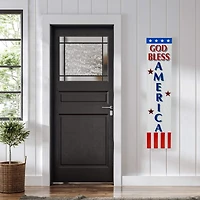 36" Stars & Stripes God Bless America Patriotic Wood Wall Sign