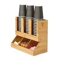 Mind Reader Brown 6-Compartment Coffee Condiment Organizer
