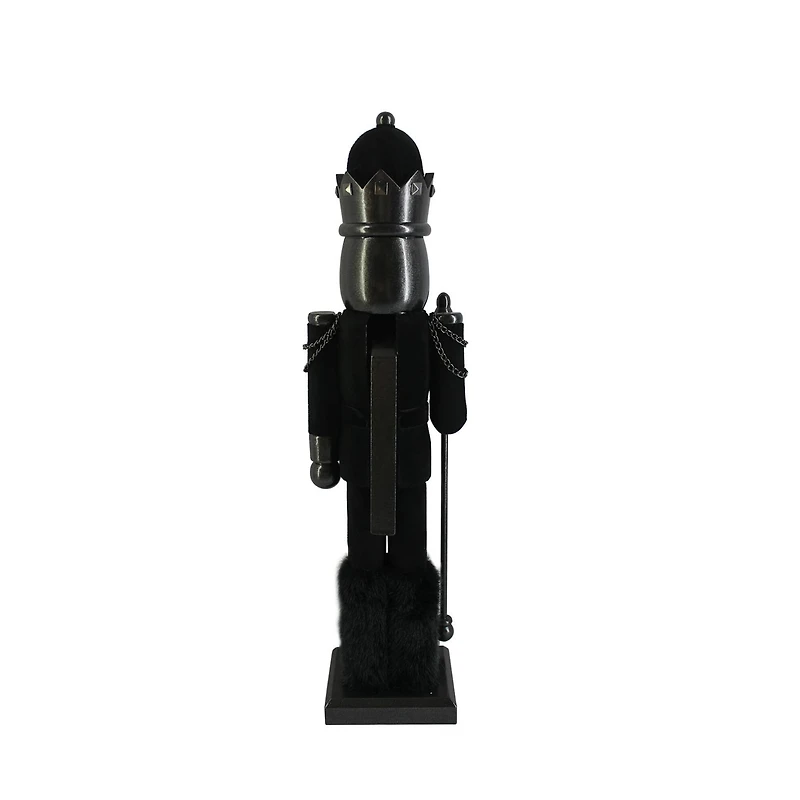 16" Black Wood Nutcracker with Staff by Ashland®